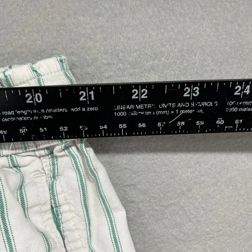 J Crew Pull On Shorts Mens XXL Red White Striped Cotton Preppy Oxford Lounge